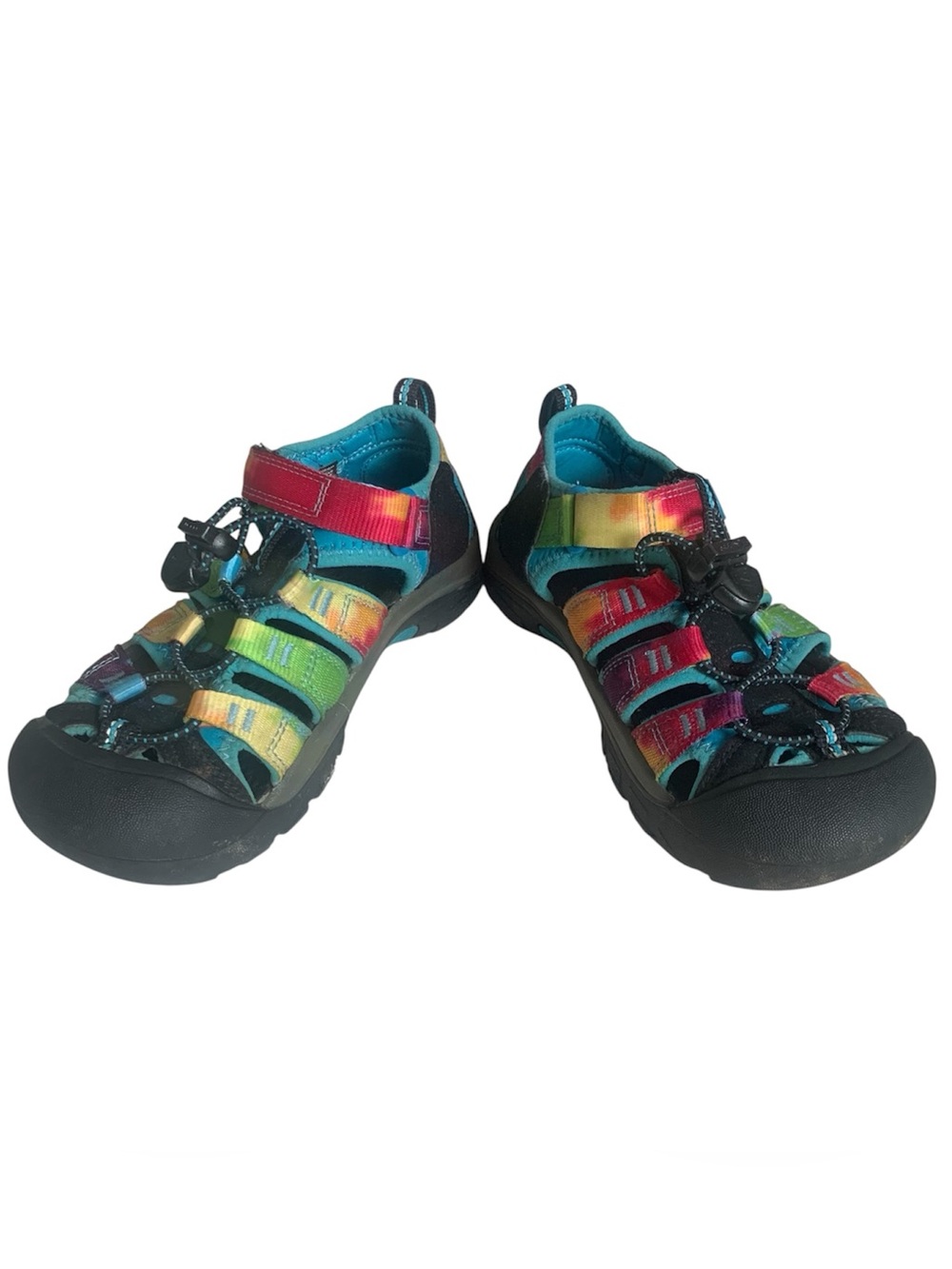 Keen Newport H2 Rainbow Tie Dye Big Kids' Size 2 Outdoor Water Sandal Shoes